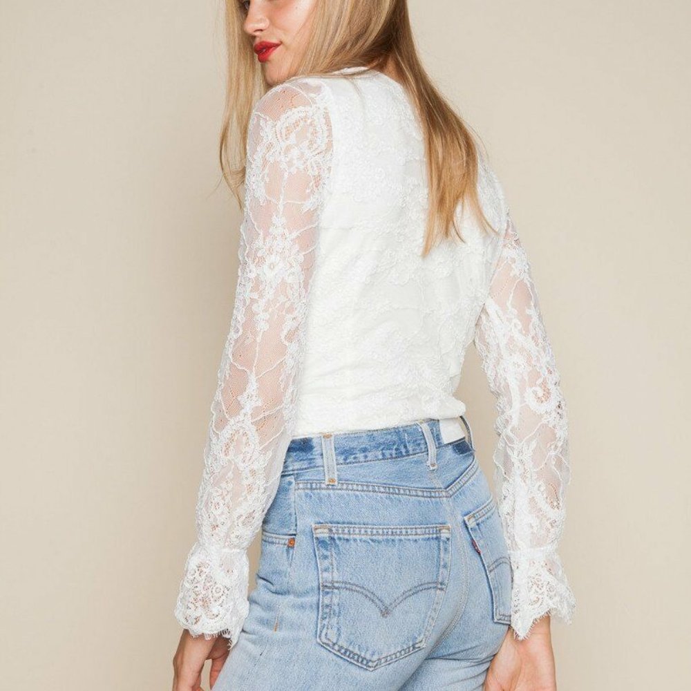 NEW Stone Cold Fox Love Lemons Bodysuit White Sz 3 - Picture 2 of 2